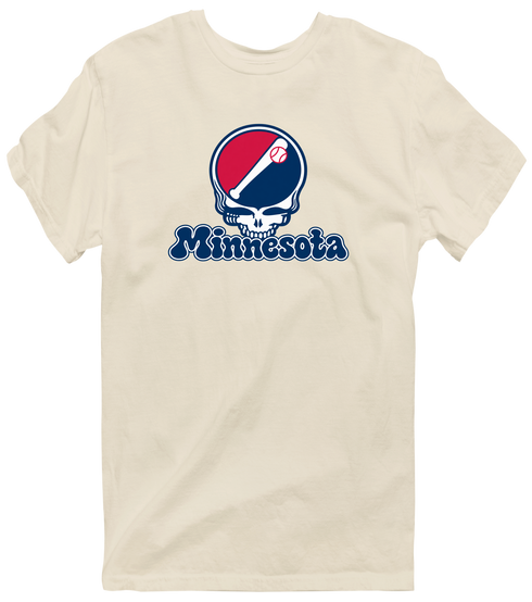 Minnesota Baseball Stealie Grateful Dead T-Shirt — Minnesota Twins — Sand