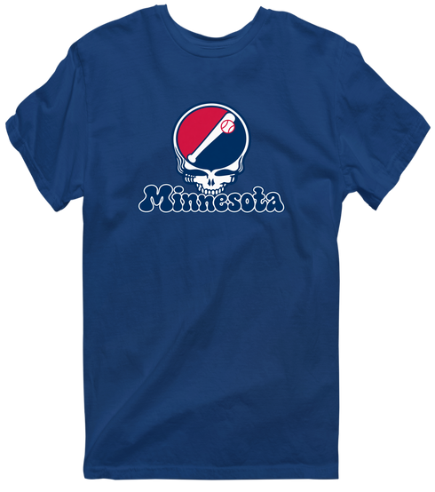 Minnesota Baseball Stealie Grateful Dead T-Shirt — Minnesota Twins — Navy