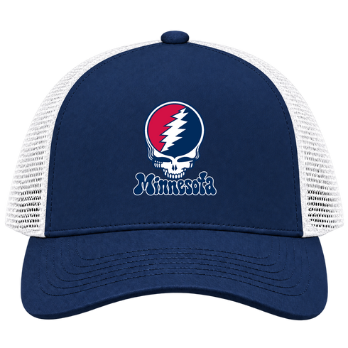 Minnesota Baseball Stealie Grateful Dead Trucker Cap — Minnesota Twins — Navy/White