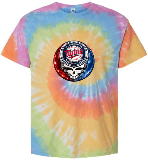 Minnesota Twins Crystal Stealie Tie-Dye T-Shirt