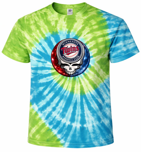 Minnesota Twins Crystal Stealie Tie-Dye T-Shirt