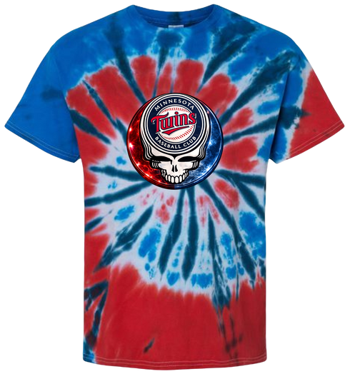 Minnesota Twins Crystal Stealie Tie-Dye T-Shirt