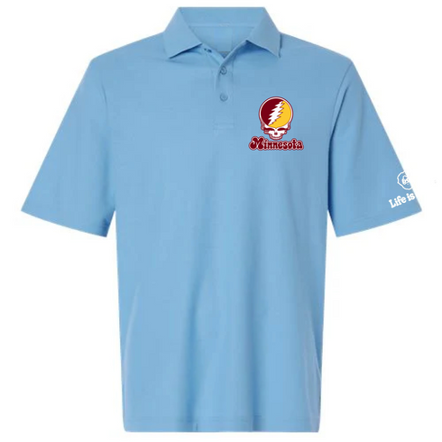 Minnesota Stealie Premium Unisex Polo — Design: Minnesota University of — Blue