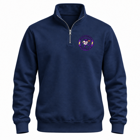 Minnesota Football Dancing Bear Premium Quarter-Zip — Minnesota Vikings — Navy