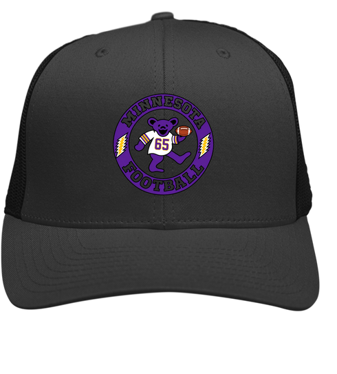 Minnesota Football Dancing Bear Premium Trucker Cap — Minnesota Vikings — Charcoal/Black