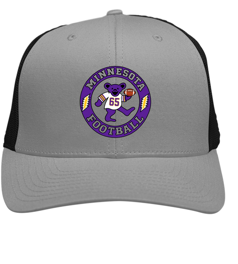 Minnesota Football Dancing Bear Premium Trucker Cap — Minnesota Vikings — Heather/Black