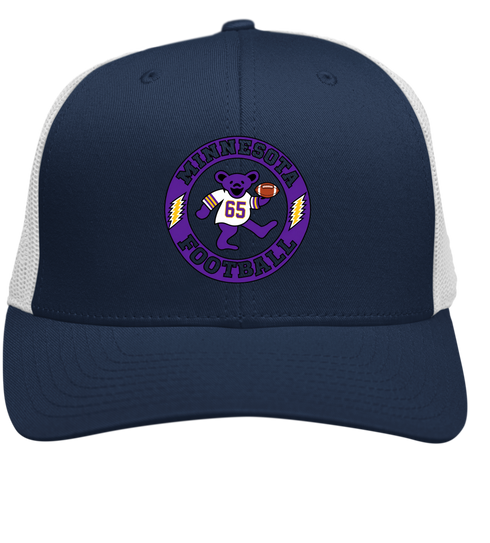 Minnesota Football Dancing Bear Premium Trucker Cap — Minnesota Vikings — Navy/White