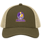 Minnesota Helmet Stealie Premium Unisex Trucker Cap — Minnesota Vikings — Moss/Khaki