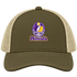 Minnesota Helmet Stealie Premium Unisex Trucker Cap — Minnesota Vikings — Moss/Khaki