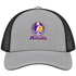 Minnesota Helmet Stealie Premium Unisex Trucker Cap — Minnesota Vikings — Heather Grey/Black