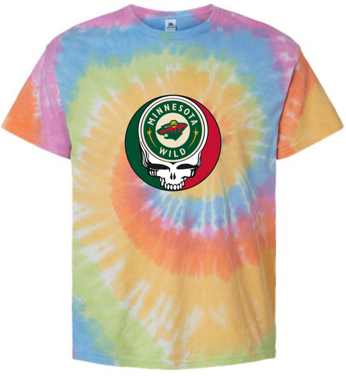 Minnesota Wild Stealie Tie-Dye T-Shirt
