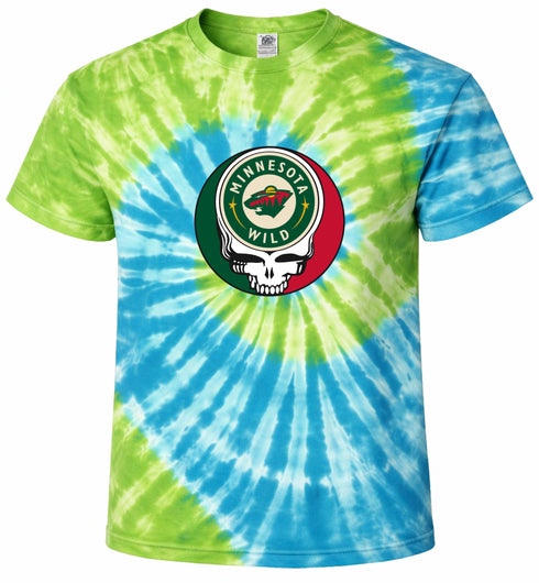 Minnesota Wild Stealie Tie-Dye T-Shirt