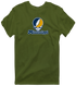 Mississippi Stealie Premium Unisex T-Shirt — Design: Mississippi College — Military Green