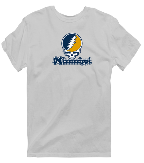 Mississippi Stealie Premium Unisex T-Shirt — Design: Mississippi College — Sport Grey