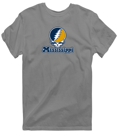 Mississippi Stealie Premium Unisex T-Shirt — Design: Mississippi College — Dark Heather