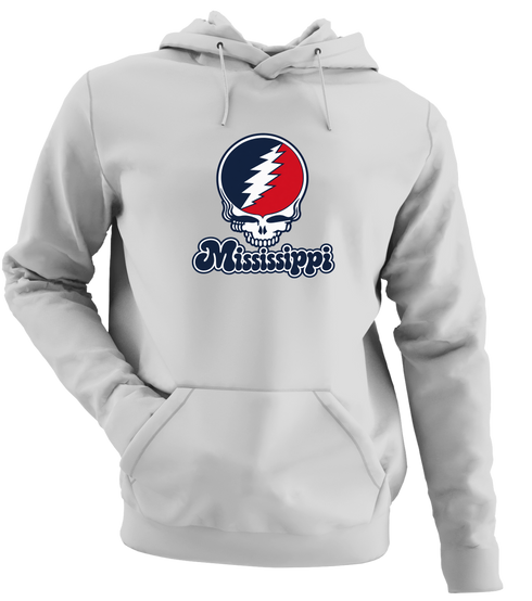 Mississippi Stealie Premium Unisex Hoodie — Design: Mississippi University of — Sport Grey