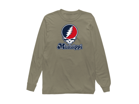 Mississippi Stealie Premium Unisex Long-Sleeve — Design: Mississippi University of — Sandstone
