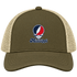 Mississippi Stealie Premium Unisex Trucker Cap — Design: Mississippi University of — Moss/Khaki