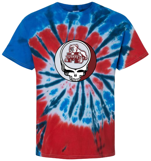 Mississippi State University Stealie Tie-Dye T-Shirt
