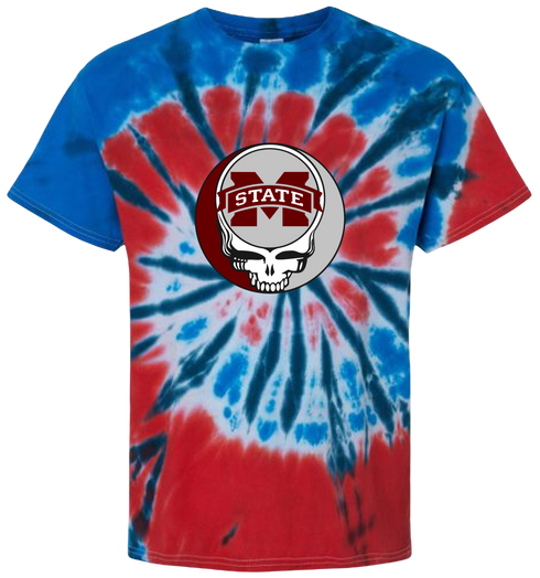 Mississippi State University Stealie Tie-Dye T-Shirt