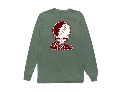 Missouri Stealie Premium Unisex Long-Sleeve — Design: Missouri State University — Light Green