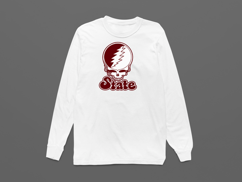 Missouri Stealie Premium Unisex Long-Sleeve — Design: Missouri State University — White