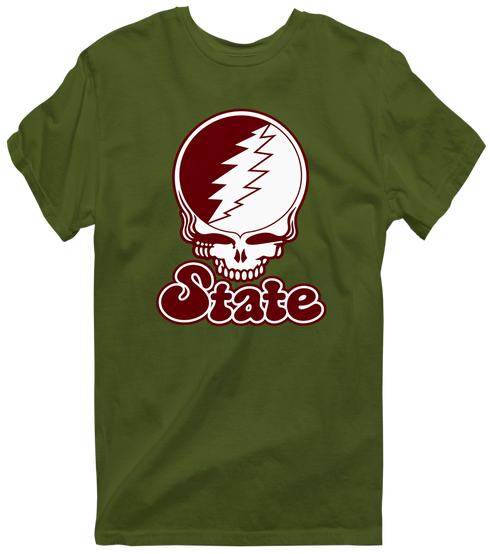 Missouri Stealie Premium Unisex T-Shirt — Design: Missouri State University — Military Green