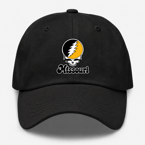 Missouri Stealie Premium Unisex Dad Hat — Design: Missouri University of — Black