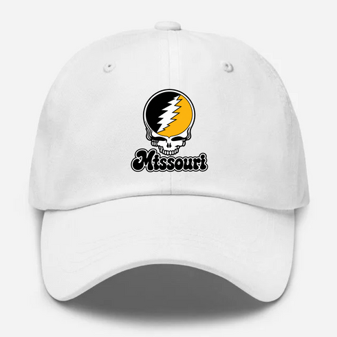 Missouri Stealie Premium Unisex Dad Hat — Design: Missouri University of — White