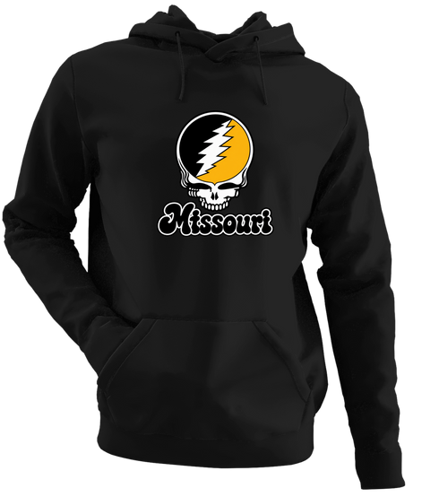 Missouri Stealie Premium Unisex Hoodie — Design: Missouri University of — Black