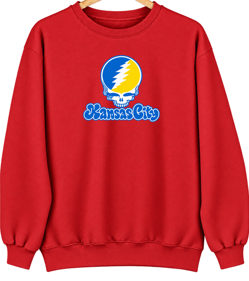 Kansas City Stealie Premium Unisex Crewneck — Design: Missouri-Kansas City University of — Red