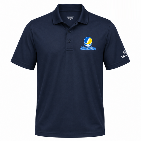 Kansas City Stealie Premium Unisex Polo — Design: Missouri-Kansas City University of — Navy