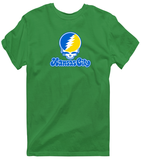 Kansas City Stealie Premium Unisex T-Shirt — Design: Missouri-Kansas City University of — Irish Green