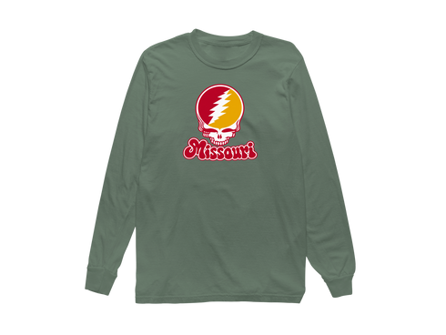 Missouri Stealie Premium Unisex Long-Sleeve — Design: Missouri-St. Louis University of — Light Green