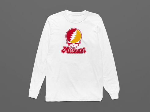 Missouri Stealie Premium Unisex Long-Sleeve — Design: Missouri-St. Louis University of — White