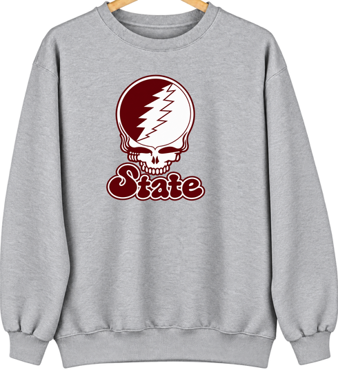 Missouri Stealie Premium Unisex Crewneck — Design: Missouri State University — Sport Grey