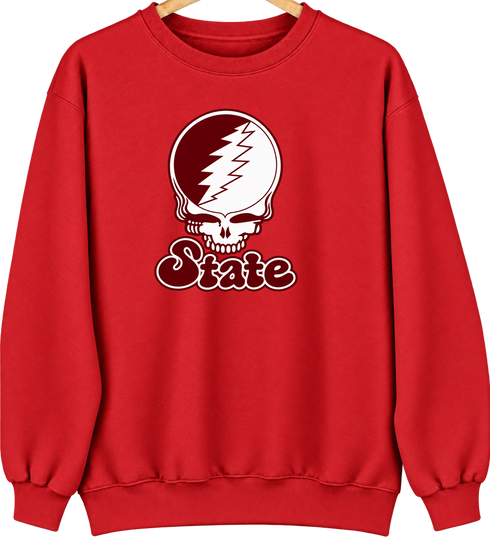 Missouri Stealie Premium Unisex Crewneck — Design: Missouri State University — Red