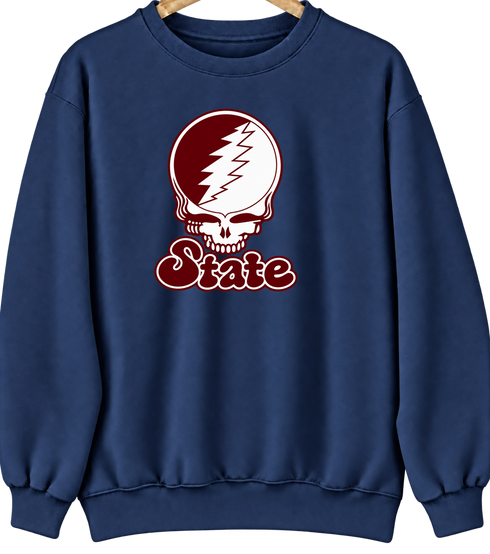 Missouri Stealie Premium Unisex Crewneck — Design: Missouri State University — Navy