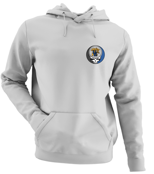 University of Kentucky - Premium Grateful Dead Left Chest Hoodie - Sport Grey