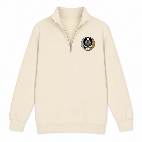 Purdue University - Premium Grateful Dead Quarter-Zip Pullover - Sand - 2