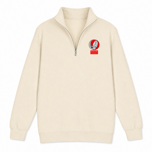 Boston University - Premium Grateful Dead Quarter-Zip Pullover - Sand - 2