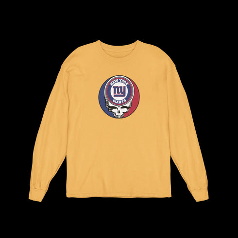 New York Giants Grateful Dead Long Sleeve Tee StealieShop
