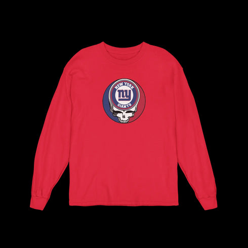 New York Giants Grateful Dead Long Sleeve Tee StealieShop