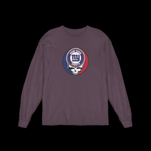 New York Giants Grateful Dead Long Sleeve Tee StealieShop