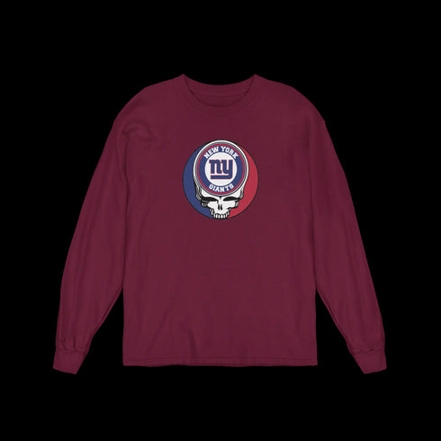 New York Giants Grateful Dead Long Sleeve Tee StealieShop