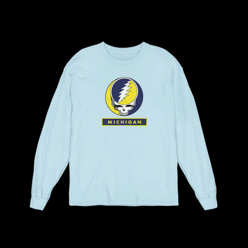 University of Michigan Grateful Dead Long Sleeve Tee StealieShop