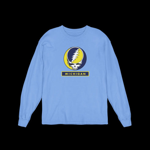 University of Michigan Grateful Dead Long Sleeve Tee StealieShop