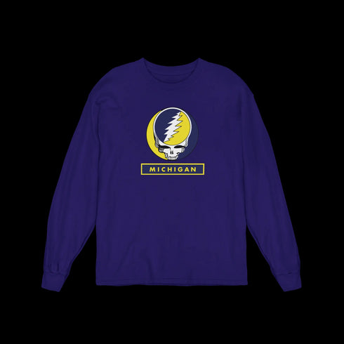 University of Michigan Grateful Dead Long Sleeve Tee StealieShop