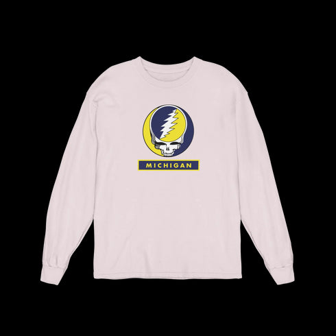 University of Michigan Grateful Dead Long Sleeve Tee StealieShop