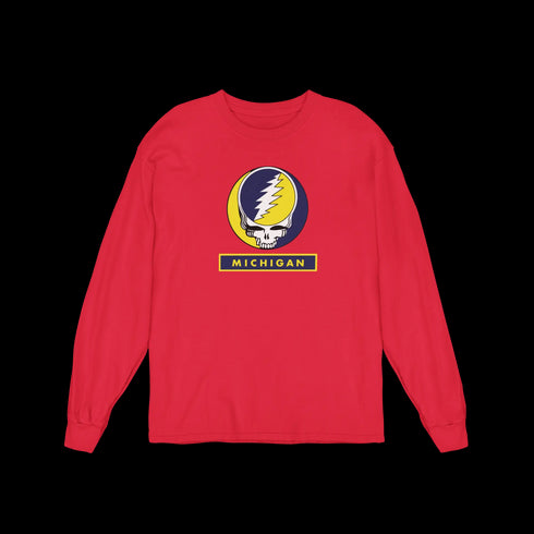 University of Michigan Grateful Dead Long Sleeve Tee StealieShop